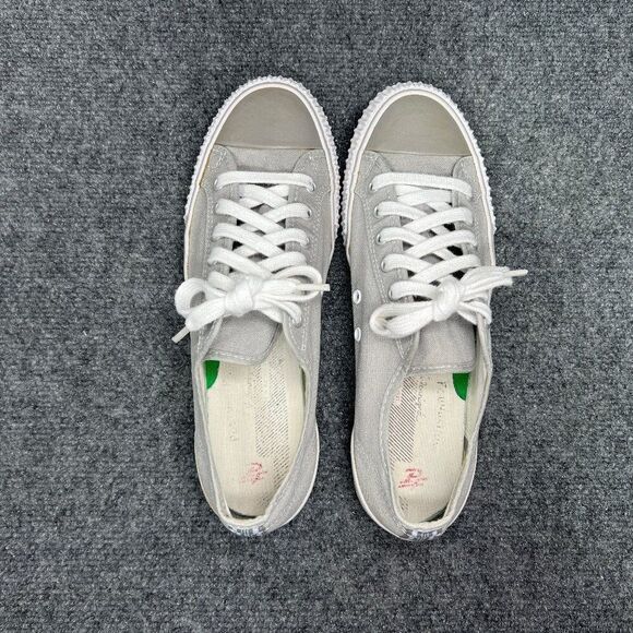 PF Flyers Center Low Sneakers Women's Size 10 Grey Canvas Retro Athletic Shoes - Picture 8 of 11